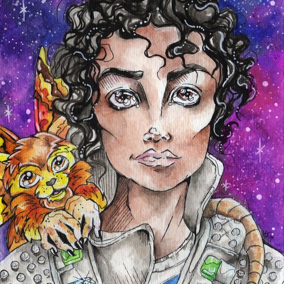 Captain EO Michael Jackson 1980s Thriller Era Art Print Vintage Disneyland - Picture 1 of 2